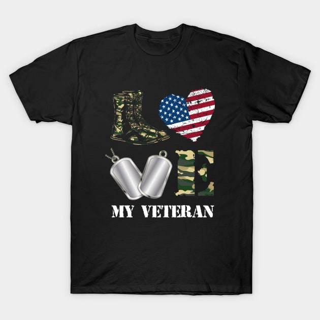 I Love My Veteran T-Shirt by teesinc